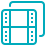 Media library icon blue